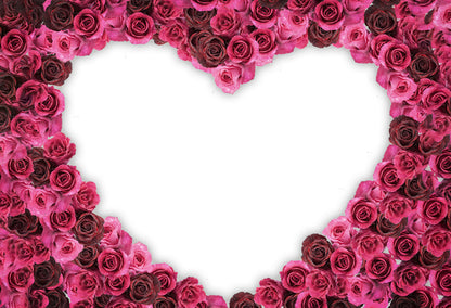 Heart Flower Wall Backdrops for Events Photography LM-H00117