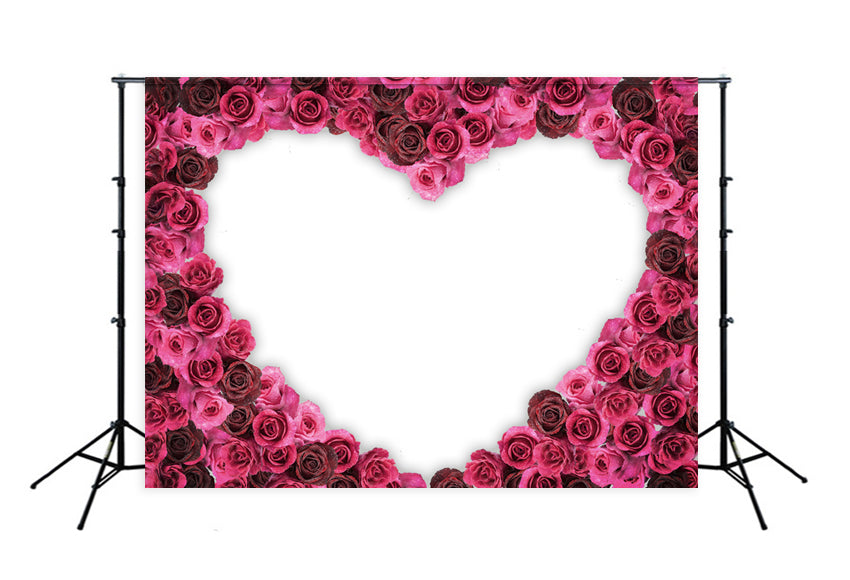 Heart Flower Wall Backdrops for Events Photography LM-H00117