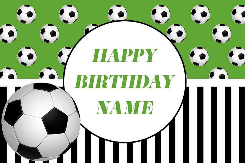 Soccer Custom Birthday Backdrop for Party Decor 