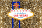 Welcome To Las Vegas Golden Glitter Backdrop