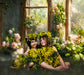 Garden Flower Fine Art Photography Backdrop M-28