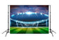 Football Stadium Lights Green Grass Photography Backdrop M028