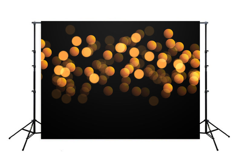 Bokeh Yellow Lights Dark Backdrop for Photo Studio M109