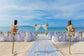 Custom Backdrops Seaside Wedding Backdrops With Flower MJ00047-E
