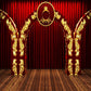 Stage Backdrop Red Curatin Photo Booth Background MR-2108