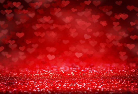 Valentine's Day Decorations Red Love Heart Backdrop for Photography  MR-2265