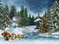 Snowman Forest Christmas Photo Backdrops DBD-H19171