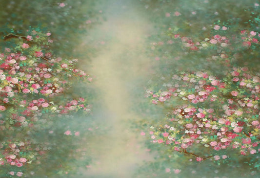 Abstract Spring Flowers Beautiful Painting Backdrop for Photo NB-043