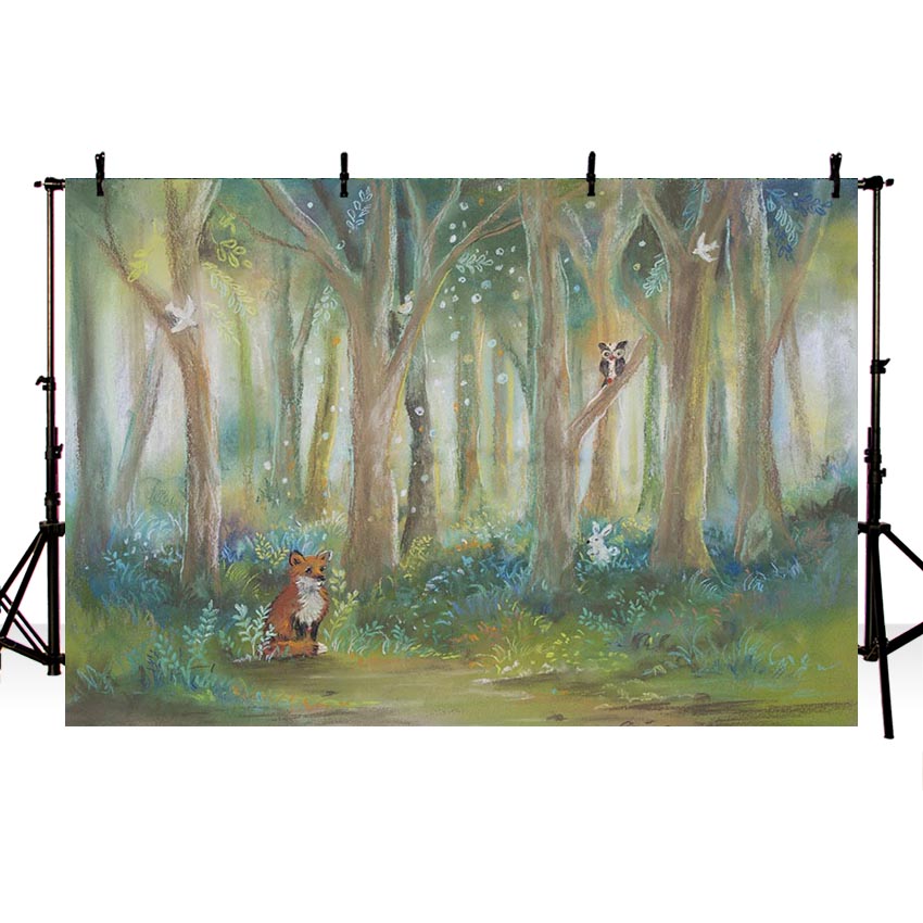 Jungle Forest Newborn Backdrop for Photography NB-200