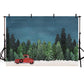 Christmas Tree Red Car Night Backdrops for Children Photography NB-249