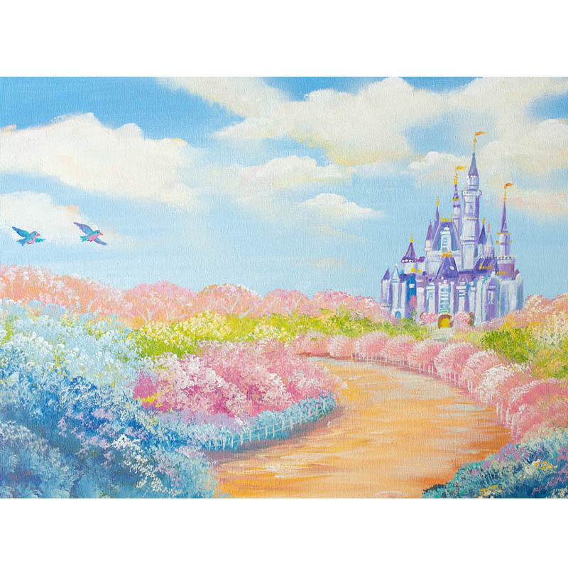 Cartoon Castle Beautiful Background for Decoration NB-353 