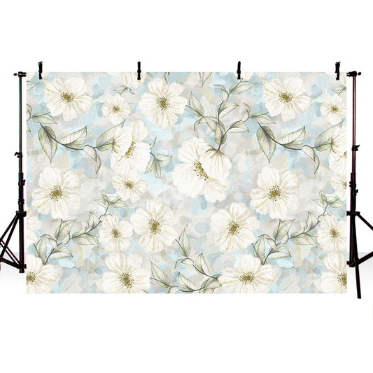 Beautiful White Flowers Background for Photography NB-418 