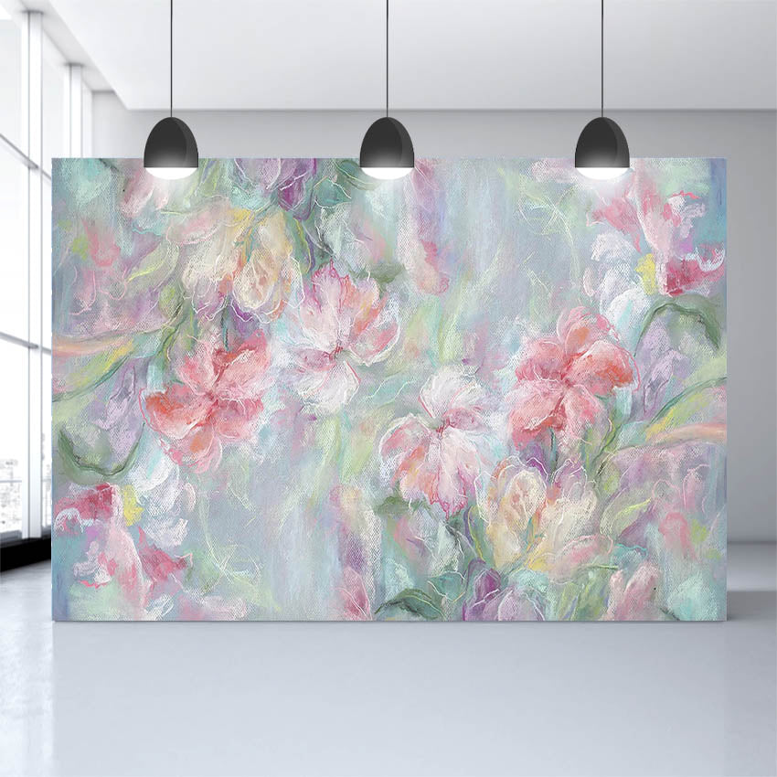 Artistic Oil Painting Flowers Photography Backdrop for Photo Booth NB-494