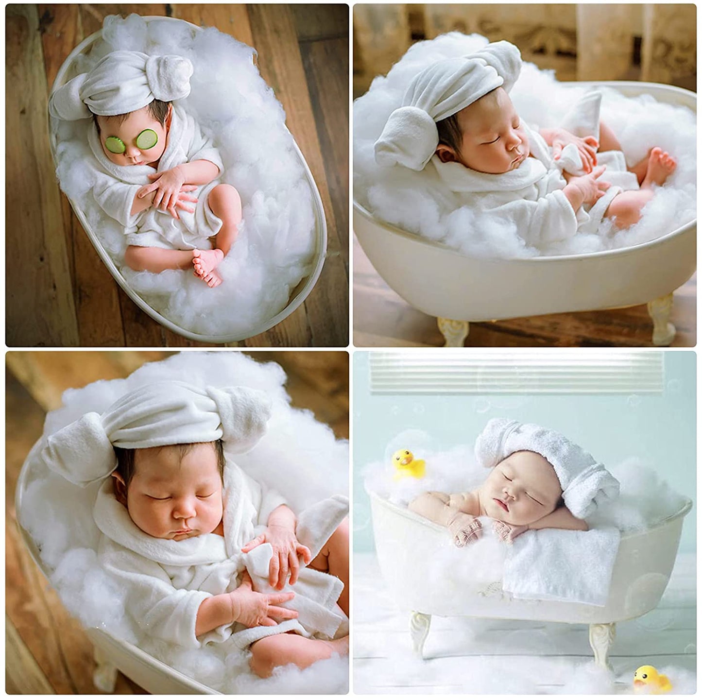 Newborn Bath Towel  with Slippers Baby Photography Props
