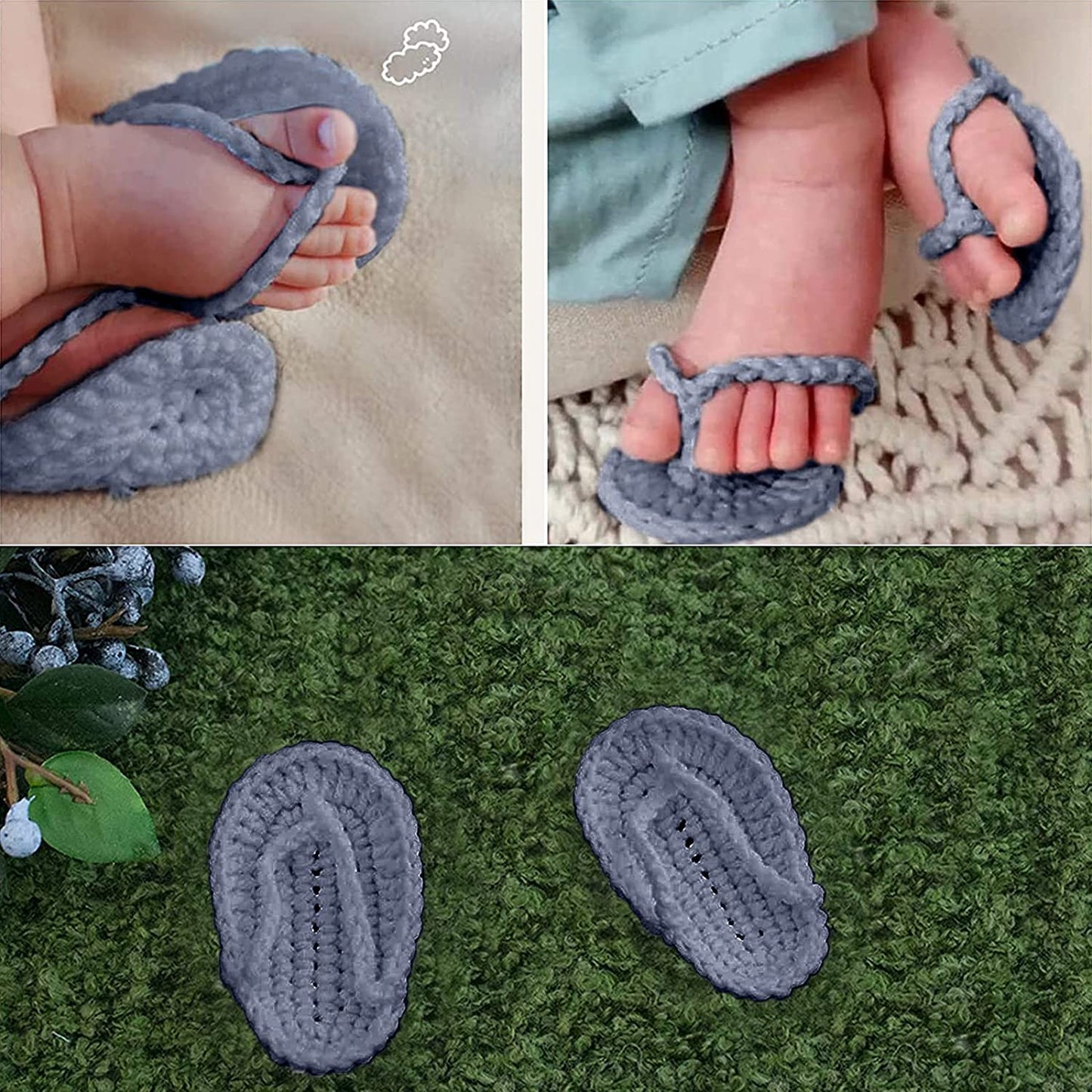 Newborn Bath Towel  with Slippers Baby Photography Props