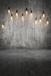  Grey Grunge Wall with Lights Backdrop for Photo Shoot S-2915