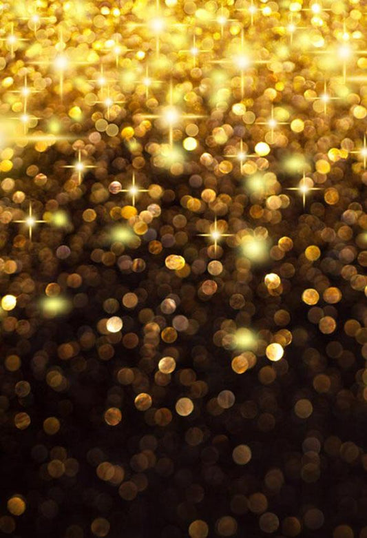 Buy Black Gold Shiny Bokeh Stars Glitter Party Backdrop for