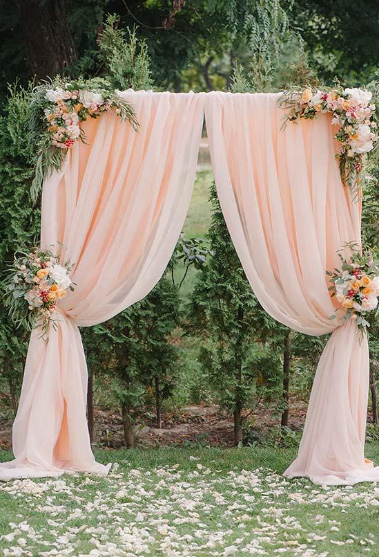 Wedding Backdrop Grass Background Pink Backdrops S-3067