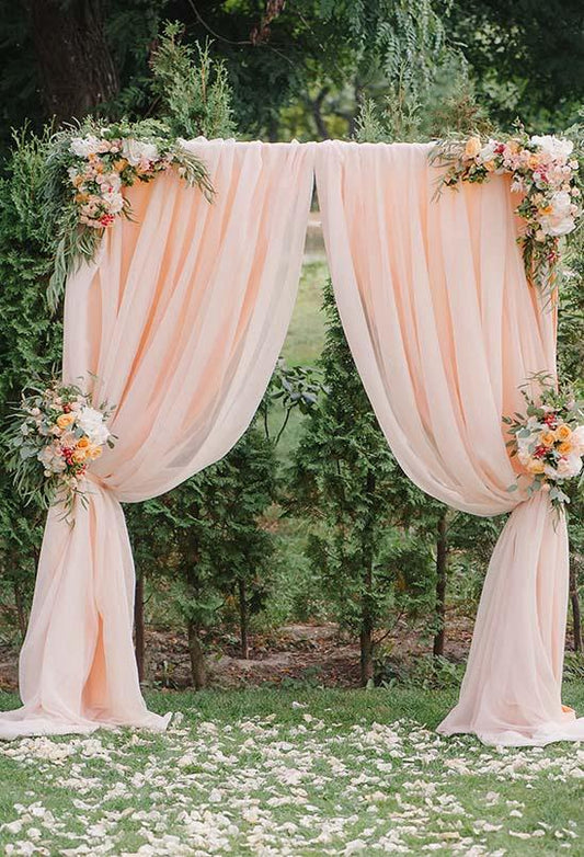 Wedding Backdrop Grass Background Pink Backdrops S-3067
