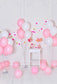 Birthday Party Background Balloons Backdrop Pink Backdrops S-3143
