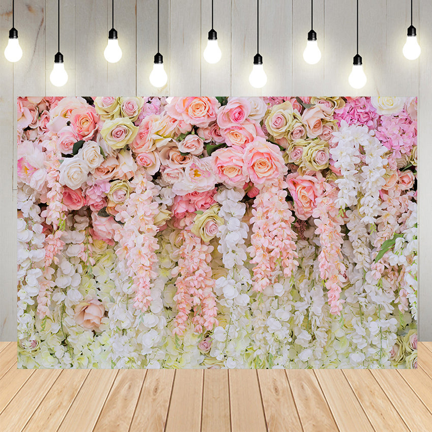 Pink Rose Wall Wedding Decoration Backdrop SH-1003 – Dbackdrop
