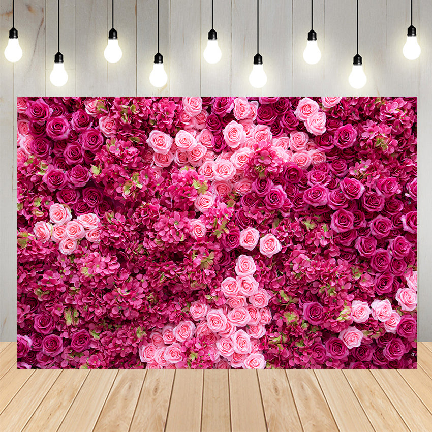 Red and Pink Roses Flower Wedding Backdrop SH-1018 – Dbackdrop
