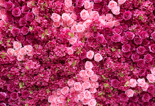 Red and Pink Roses Flower Wedding Backdrop SH-1018
