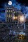 Halloween Background Nght Cemetery Moon Backdrop for Photography