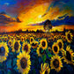 Sunflower Backdrop Painting Summer Photo Backdrop SH-1085