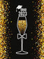 Graduation Banner  Glass Champagne Party Photography Backdrop SH377