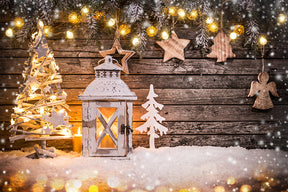 Christmas Tree Lights Wood Photography Backdrop SH-723 – Dbackdrop