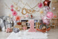 Baby 1st Cake Birthday Decoration Photo Booth Backdrop