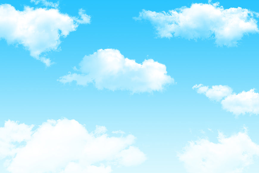 Blue Sky White Clouds Secne Backdrop 