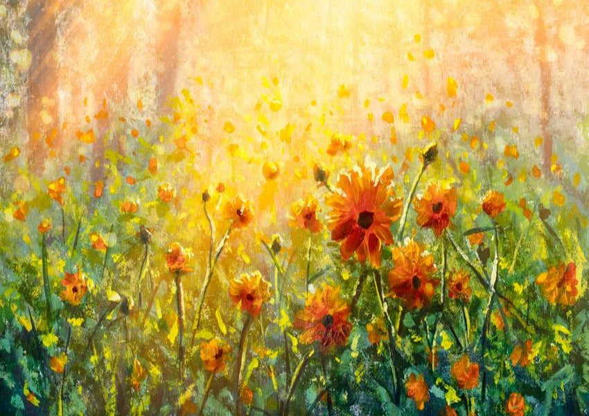 Flowers Paintings Impressionism Landscape Oil Painting Photography Backdrop