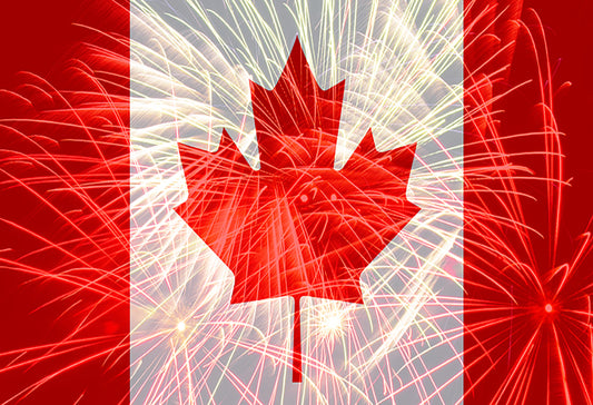 Canada Day  Flag  Fireworks  Backdrop for Photography