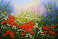 Flowers Poppies Oil Paintings Landscape Photo Backdrop