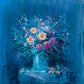 Flowers Blue Art Backdrop for Photographers 