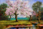 Watercolor Paintings Spring landscape Backdrop  SH-885