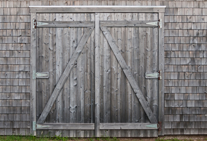 Vintage Wooden Rustic Barn Door Photography Backdrop