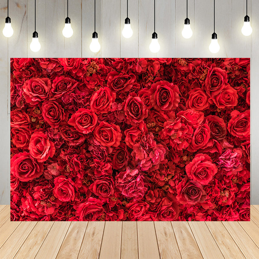 Red Rose Flower Wedding Photography Backdrop SH-994 – Dbackdrop
