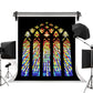 Ancient Church Stained Glass Window Backdrop SH-999