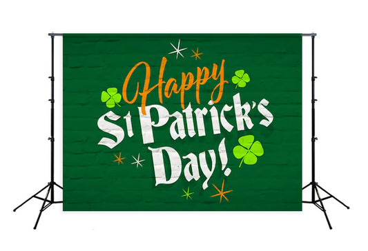 Happy St. Patrick's Day Green Backdrop for Photography SH156