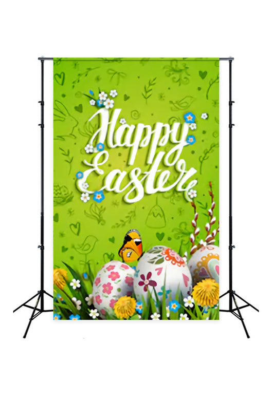 Happy Easter Green Backdrop for Photography SH-213