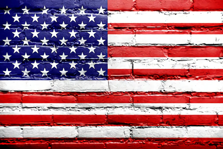 USA Flag Independence Day Grattifi Wall Photo Studio Backdrop SH283