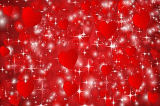 Red Background Stars  Backdrop for Valentine SH530
