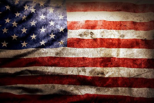 Grunge American Flag Independence Day Photo Backdrop