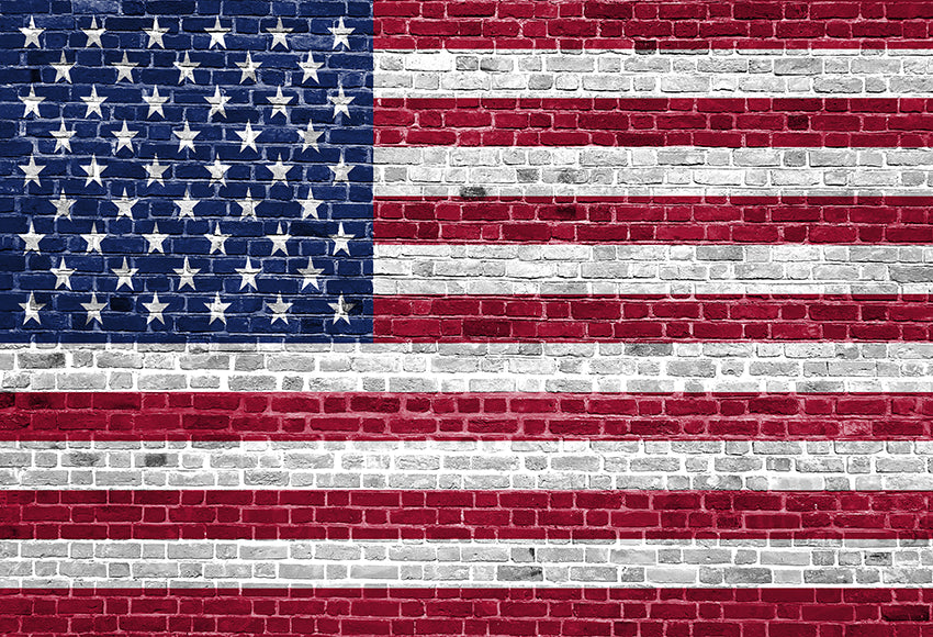  American Flag  Brick Patriotic Photo Studio Backdrop