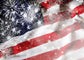Bokeh Independence Day American Flag Photo Backdrop