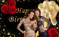 Birthday Gold Heels Balloons Roses Custom Backdrop TKH1528