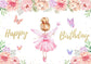 Little Angel Butterfly Custom Birthday Backdrop TKH1538